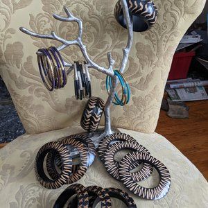 25-pc Assorted wooden bangles